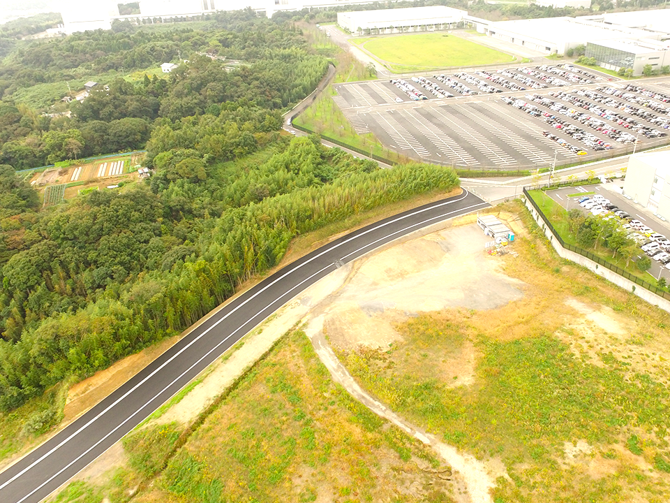 市道岡角子原線 道路改良工事