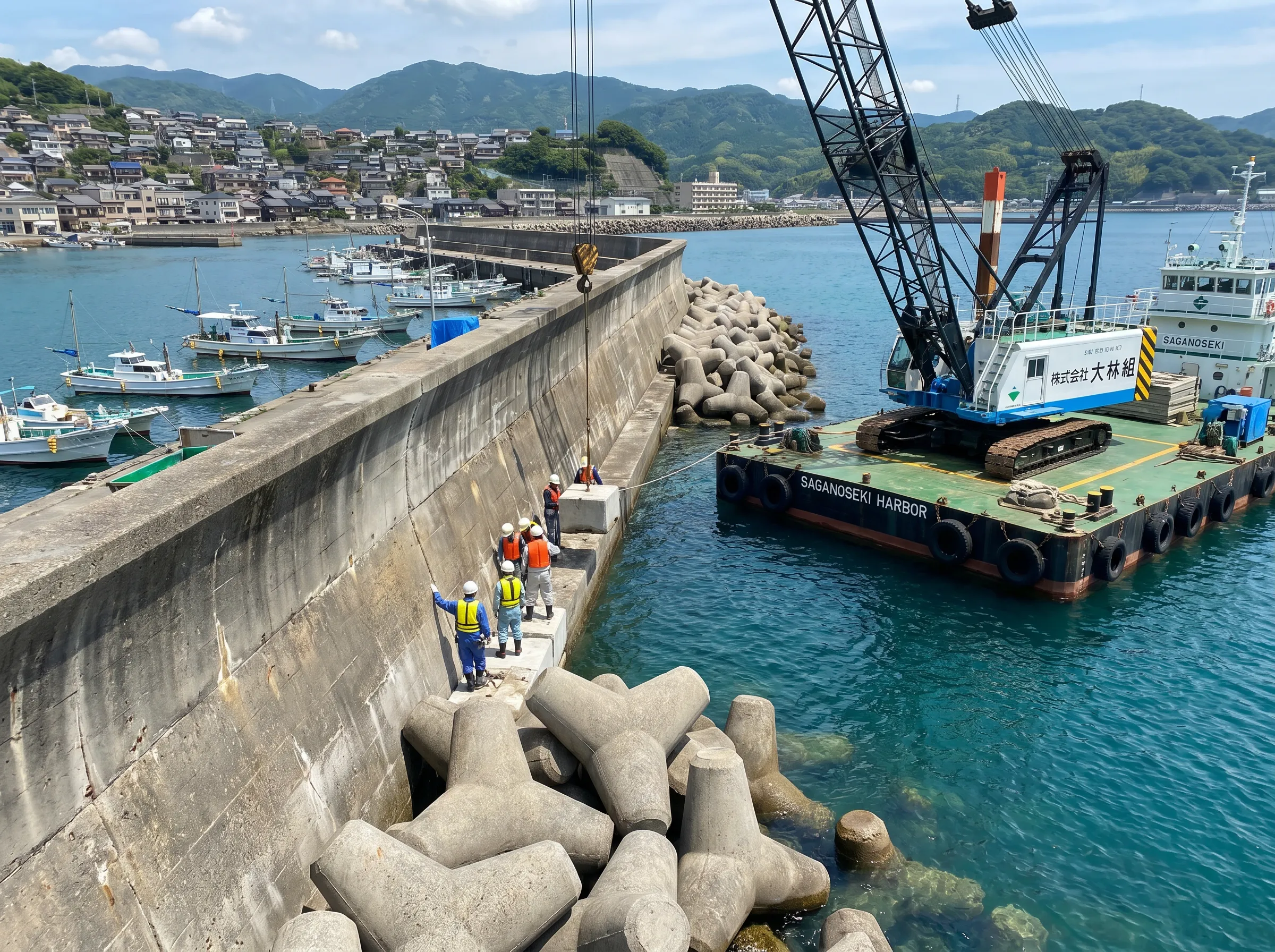 佐賀関港護岸補修工事